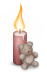 Kerze rost Teddy
