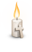 Kerze creme Kreuz christlich