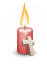 Kerze rot Kreuz christlich
