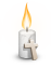 Kerze weiss Kreuz christlich