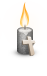 Kerze schwarzKreuz christlich