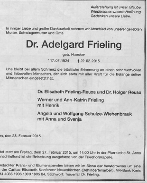 Dr Adelgard Frieling