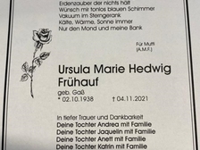 Ursula Marie Hedwig Frühauf 1